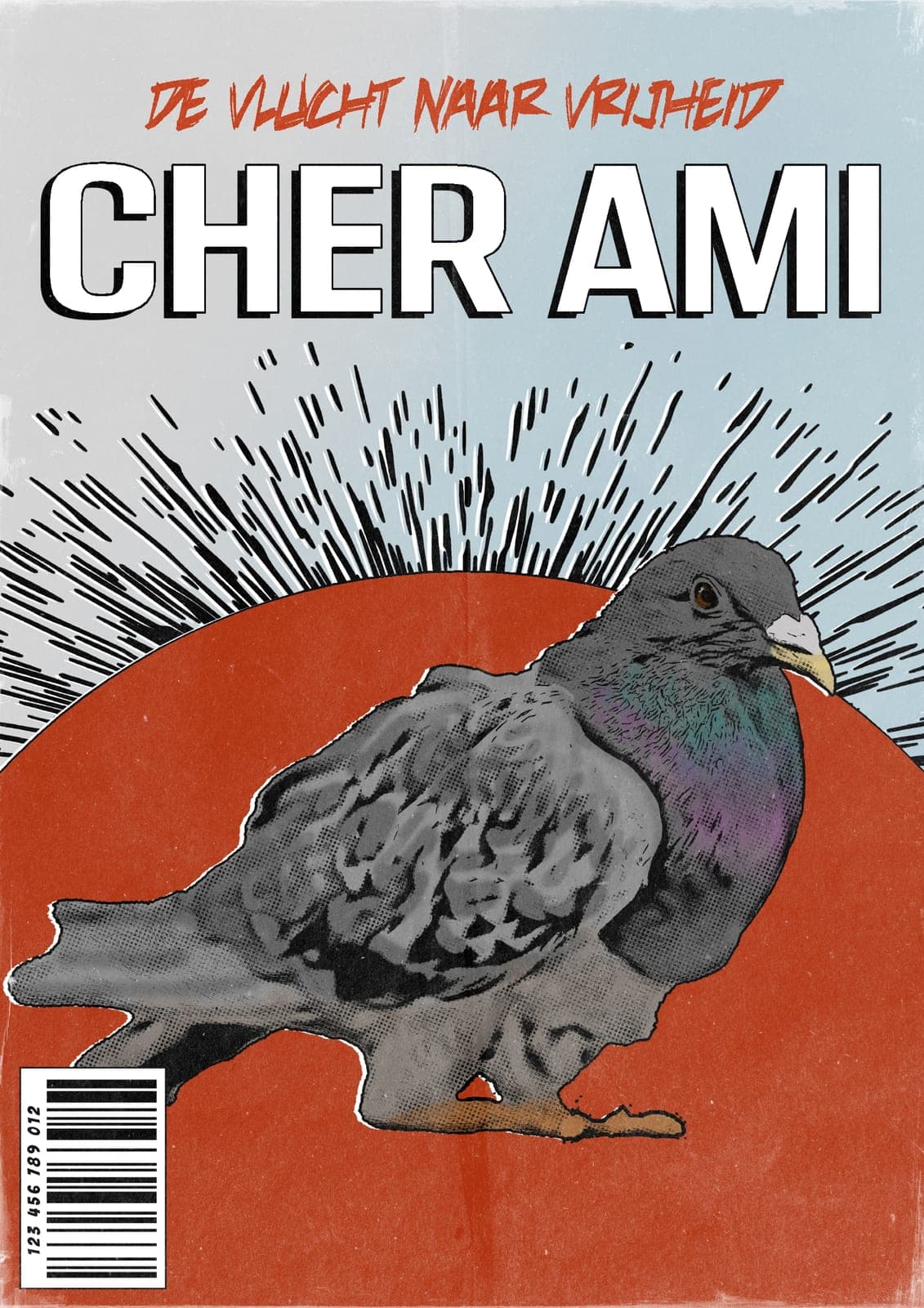 Cher Ami comic-style poster